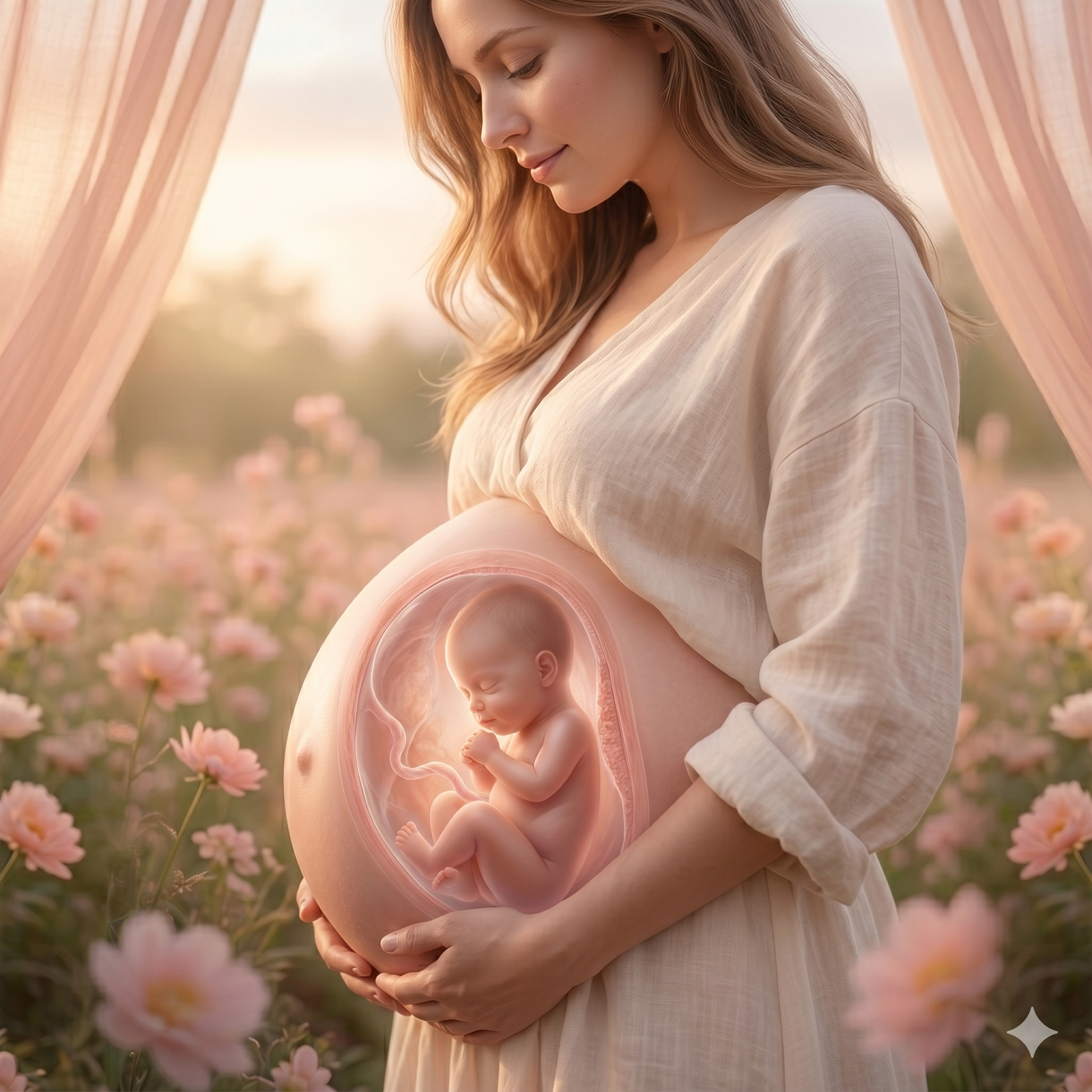 Mamá con panza de embarazo